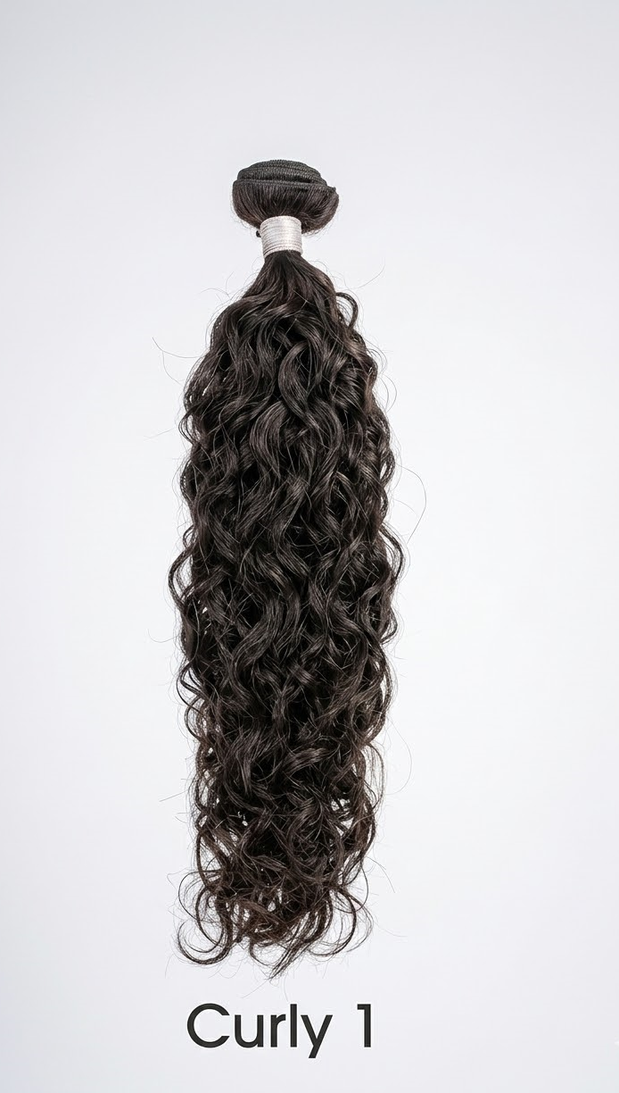 Curly 1 Human Hair Bundle/Extension