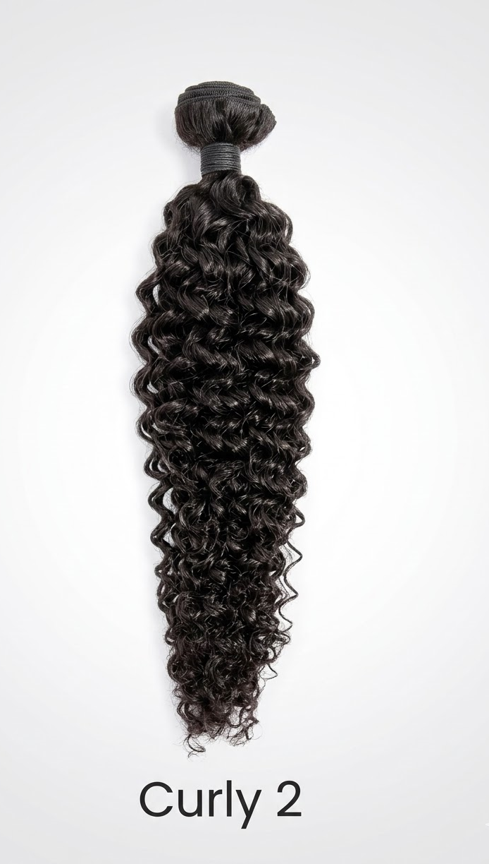 Curly 2 Human Hair Bundle/Extension