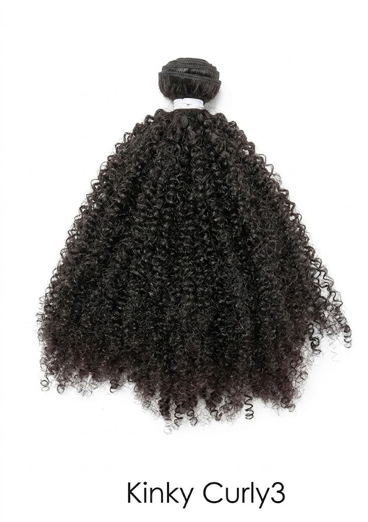 Kinky Curly 3 Human Hair Bundle/Extension