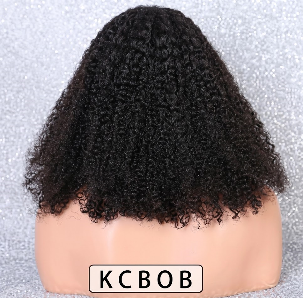 KC Kinky Bob Curly Lace Front Wig | Premium Human Hair Wigs for Women