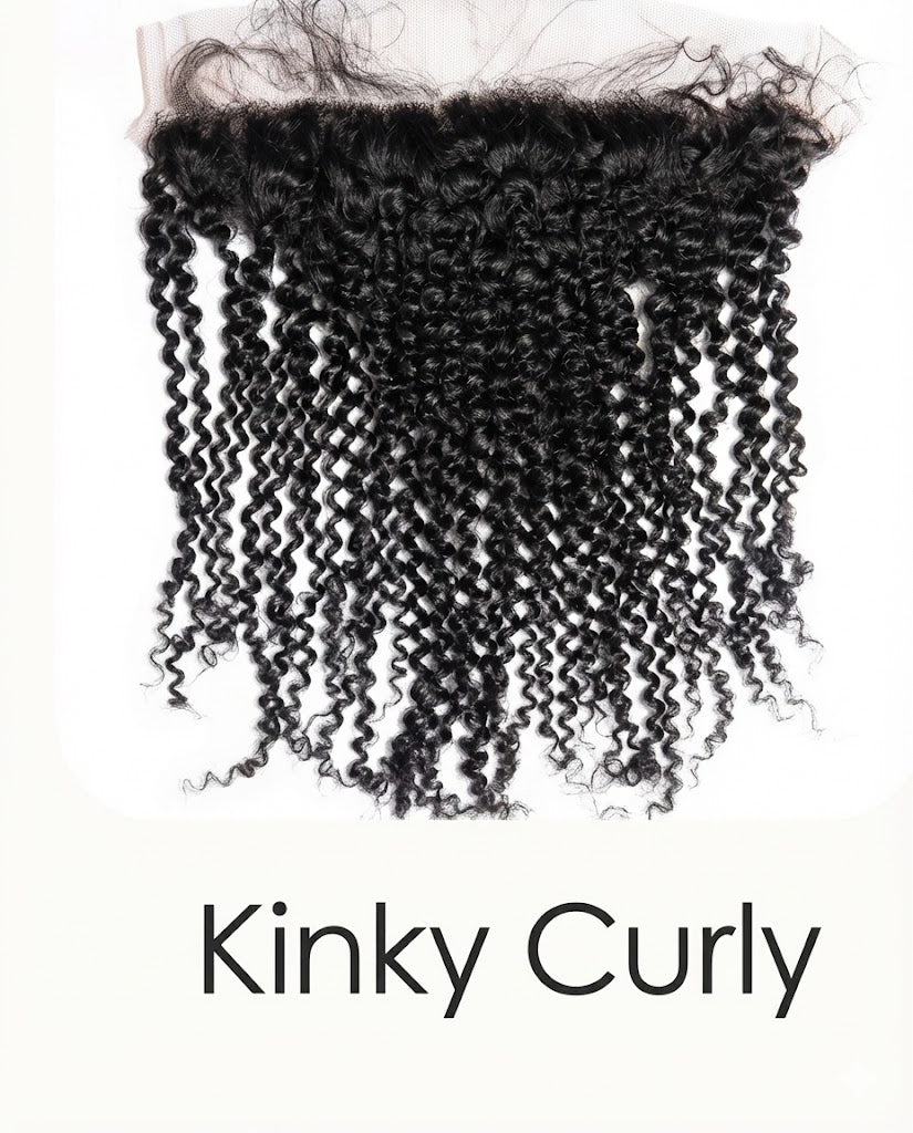 Kinky Curly Lace Frontal Human Hair Piece