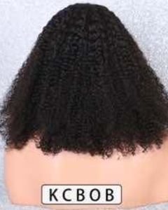 KC Kinky Bob Curly Lace Front Wig | Premium Human Hair Wigs for Women