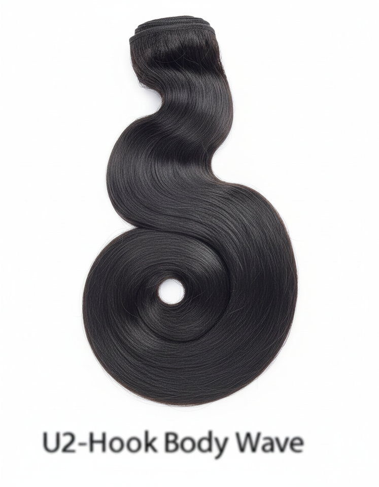 U2-Hook Body Wave Black Human Hair Weave