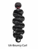 U6-Bouncy Curl Deep Wave Hair Weave Bundle