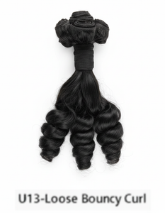 Natural Black Loose Bouncy Curl Remy Hair Bundle